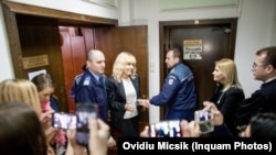 Elena Udrea, în martie 2015, când a fost reținută prima dată în România