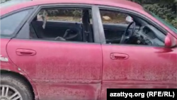 Автомобиль Mazda, за рулем которого был Ермек Кебекбаев. Он был убит вечером 6 января на площади Республики в Алматы
