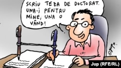 Fenomenul lucrărilor de doctorat plagiate a fost dezvăluit, în ultimii ani, de jurnaliștii de investigație români. Mai mulți politicieni au recunoscut că au obținut lucrărilor fraudulos, fără a depune niciun efort. 