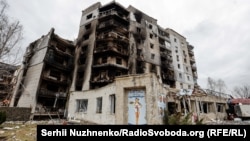 Будинки у Бородянці, знищені російськими військами, 8 квітня 2022 року