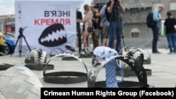 Акция в поддержку заключенных в России и аннексированном Крыму граждан Украины. Харьков, 3 сентября 2019 года