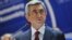 France - Armenian President Serzh Sarkisian addresses the Council of Europe's Parliamentary Assembly, Strasbourg, 22Jun2011.