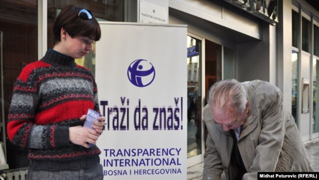 Jedna od akcija Transparency Internationala u BiH