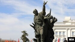 Споменик „Ослободители на Скопје“ - споменикот пред македонската Влада во Скопје посветен на ослободителите на Скопје.