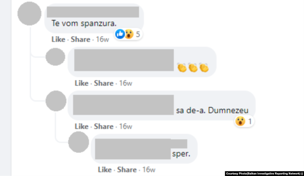 The comments on AUR Facebook Pages that sustain the Russian naratives