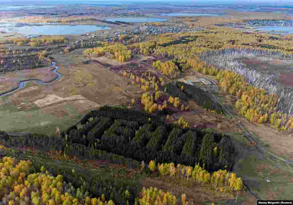 Lenint formál egy omszki erdő, amelyet még 1970-ben ültettek, Vlagyimir Iljics Lenin születésének századik évfordulóján