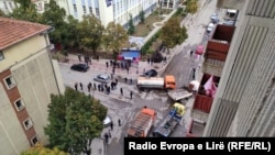 Blokirane ulice u Sjevernoj Mitrovici, 13, oktobar 2021.