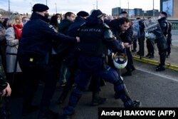 Protesta e grupeve të mjedisit në Beograd të Serbisë.