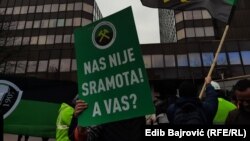 Protesti rudara u Sarajevu, 24. novembar 2021.