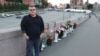 Илья Данилов на месте убийства Бориса Немцова в Москве