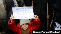 Мітынг мігрантаў на беларуска-польскай мяжы, 25 лістапада 2021 году