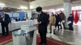 Kyrgyzstan - People vote at the poll station. Bishkek, 28 Nov 2021