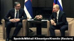Илустрација: Српскиот претседател Александар Вучиќ и рускиот претседател Владимир Путин