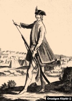 XVIII. századi hadnagy a Gyulay-ezredből