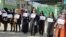 Afghan girls and women protest in Kabul in November against the Taliban's restrictions on their access to education.