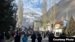 protests in Badakhshan. Tajikistan. 27.11.2021