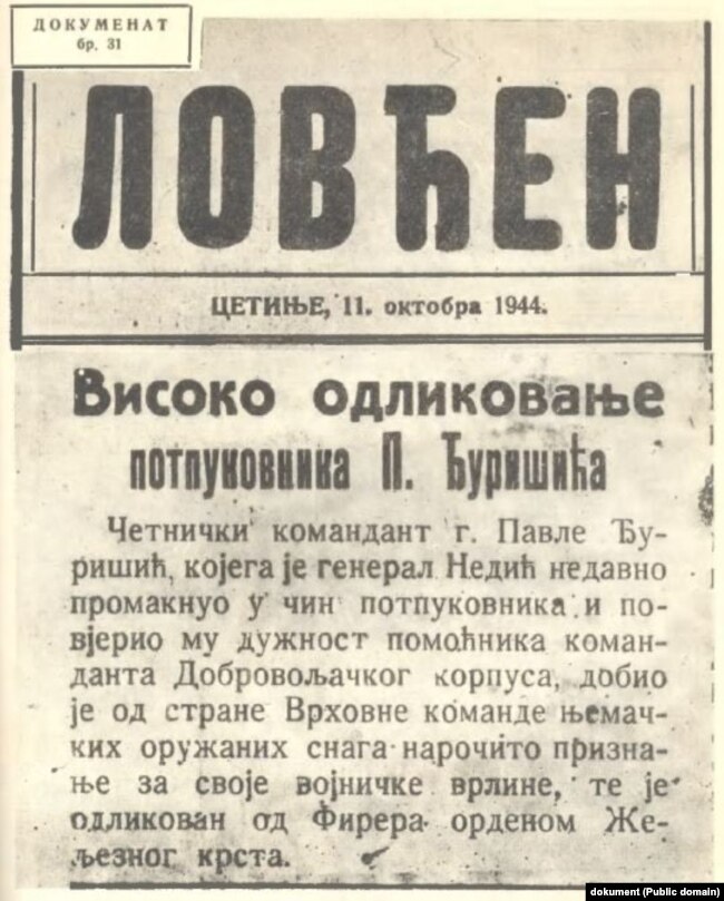 List Lovćen , novembar 1944.