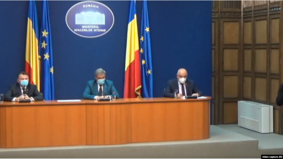 Ministrul Afacerilor Interne-Marcel Vela, ministrul Sănătății - Nelu Tătaru, șeful DSU - Raed Arafat 