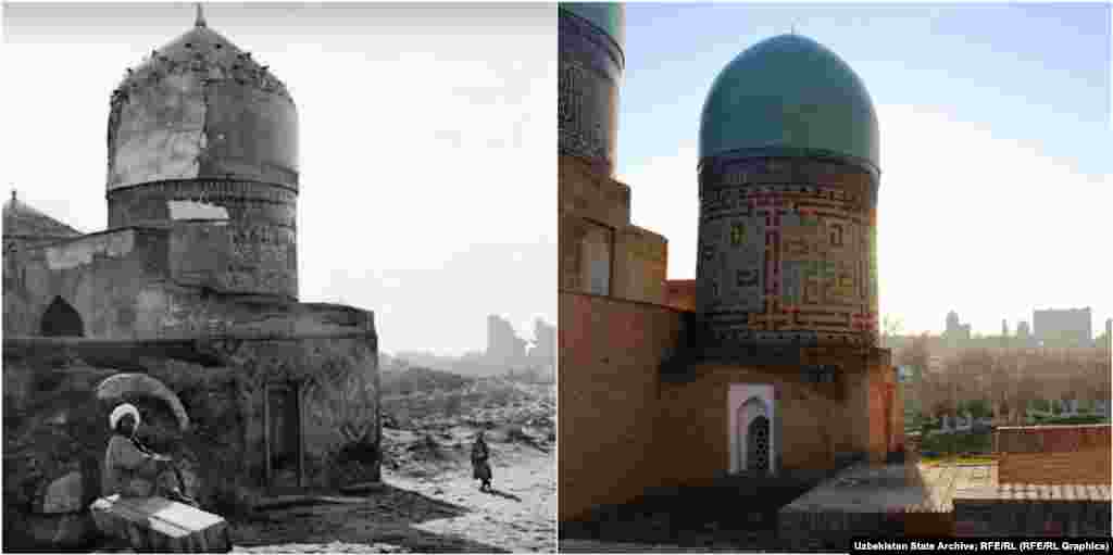 A view of the Bibi-Khanym mosque from Shah-i-Zinda.