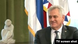 Tomislav Nikolić tokom intervjua