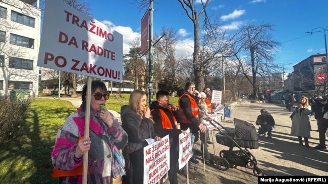 Protesti pacijenata zatvorene sarajevske klinike, 27. januar 2025.