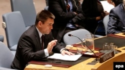 Ukrainian Foreign Minister Pavlo Klimkin addresses the UN Security Council in July