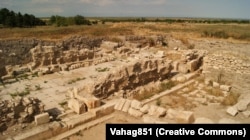 The ruins of Tigranakert, a city named after the Armenian King Tigranes the Great (95-55 B.C.)