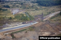 Об'їзна дорога, що будується навколо Трускавця. Фото: пресслужба офісу президента України