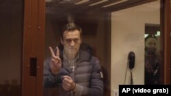 Аляксей Навальны ў судзе. 