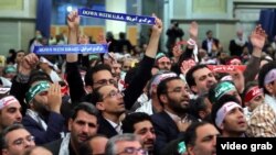 A gathering for a sermon of a Maddah, or Shi'ite eulogist. Observers say Iran's supreme leader, Ayatollah Ali Khamenei, has mobilized Maddahs and their followers for political ends. File photo