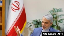 Mohammad Bagher Nobakht, Iranian government spokesman, the president's adviser for Supervision and Strategic Affairs, and Head of the Plan and Budget Organization speaks to AFP during an interview at his office in Tehran, February 15, 2018