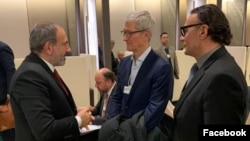 Встреча премьер-министра Армении Никола Пашиняна с генеральным исполнительным директором компании Apple Тимом Куком, Давос, 22 января 2019 г. 