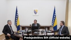 Članovi BiH Predsjedništva: Dragan Čović, Mladen Ivanić i Bakir Izetbegović 