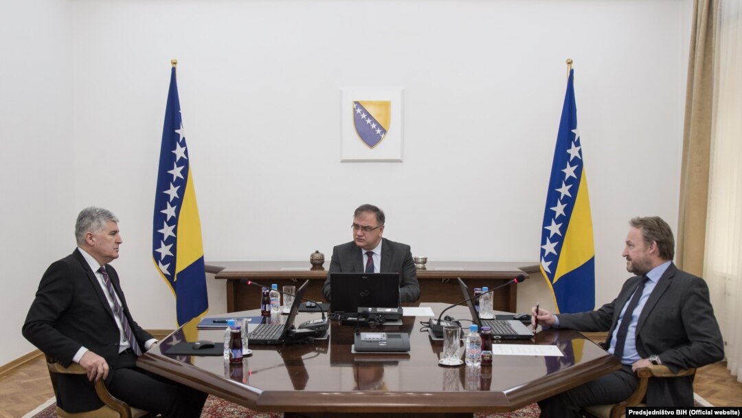 Članovi Predsjedništva BiH, Dragan Čović, Malden Ivanić i Bakir Izetbegović