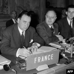 Делегация Франции при подписании Римского договора 25 марта 1957 года