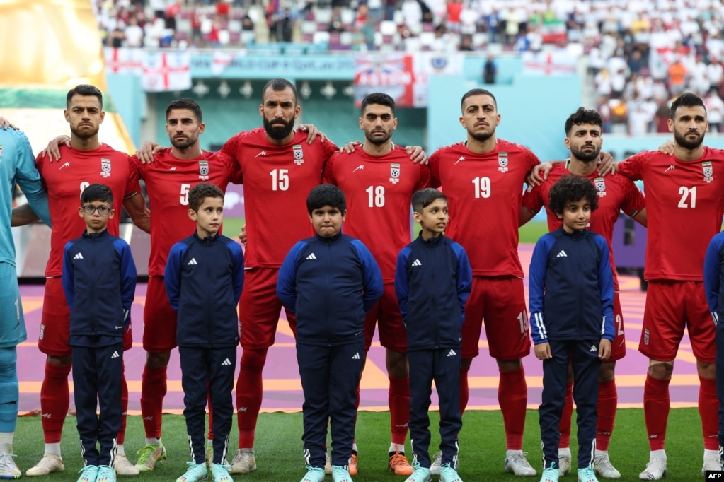 Iran's national soccer team chose not to sing their country's anthem before their opening World Cup match against England on November 21, in an apparent show of support for protesters back home.