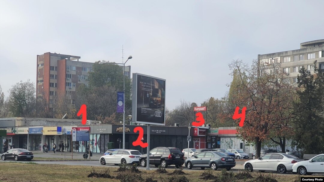 Zona spaţiilor comerciale din marile oraşe abundă în săli de jocuri de noroc sau agenţii de pariuri. În imagine, patru astfel de spaţii, unul lângă altul în Bucureşti.