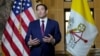 US Secretary of State Marco Rubio speaks to the media during a previous visit to the Holy See in Rome last year.