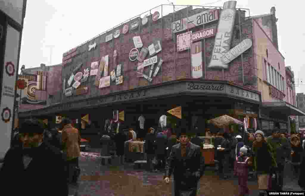 A Bucharest street scene in 1986.