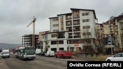 Cartier de blocuri în Florești, la marginea orașului Cluj-Napoca.