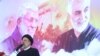 Iranian President Ebrahim Raisi gives a speech during a ceremony to mark the third anniversary of the killing of senior Iranian military commander General Qassem Soleimani in a U.S. attack, in Tehran on January 3.