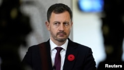 Na fotografiji: premijer Slovačke Eduard Heger tokom nedavne posete Estoniji, 11. novembar 2022. 