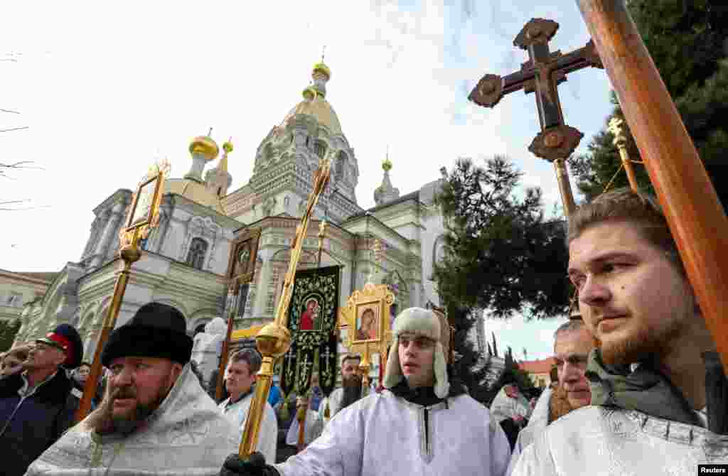 Procesija povodom Božić u Sevastopolju, Krim.