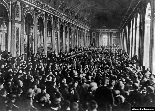 Церемония подписания Версальского договора, 28 июня 1919