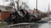 Tehnică militară distrusă în Makiivka, regiunea Luhansk