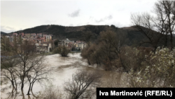 Поплави кај Рашка во југоисточна Србија, река Ибар, 20 ноември 2022 година.