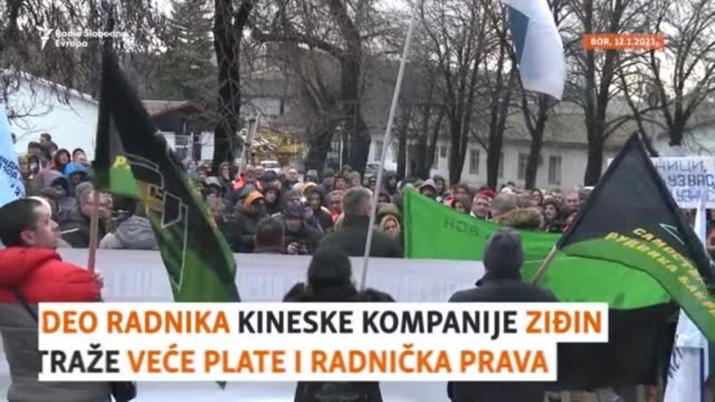 Protest radnika Ziđina u Boru zbog plata i uslova rada