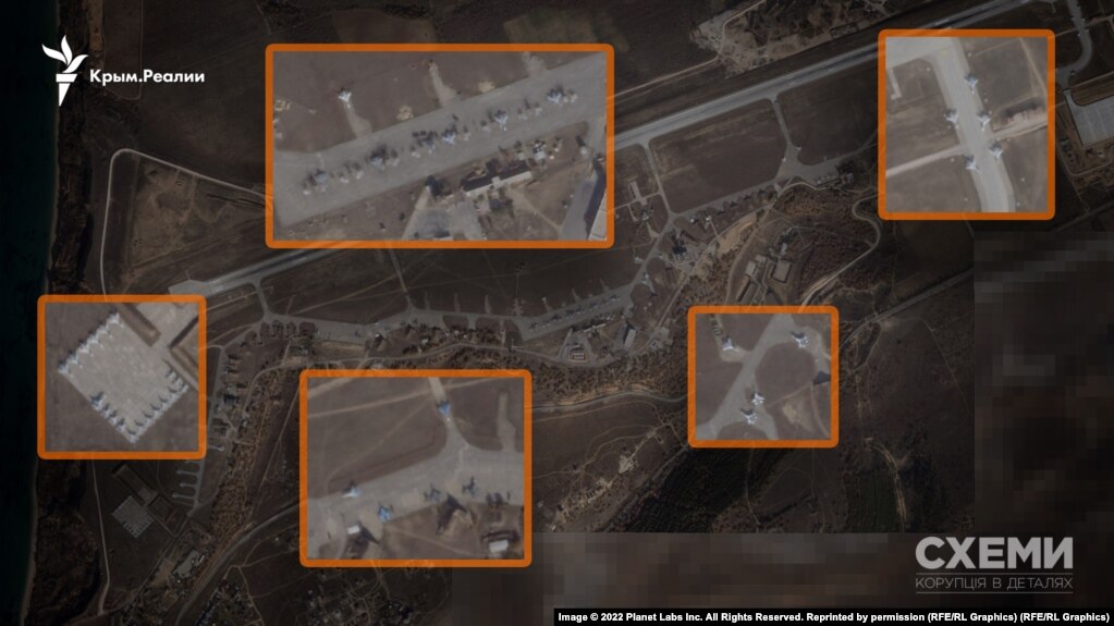 baza ajrore Belbek. Këto imazhe satelitore janë realizuar më 15 nëntor.