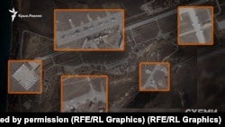 baza ajrore Belbek. Këto imazhe satelitore janë realizuar më 15 nëntor.