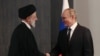 Președintele rus Vladimir Putin și președintele iranian Ebrahim Raisi în timpul unei întâlniri în cadrul summitului Organizației de Cooperare de la Shanghai (OCS) la Samarkand, Uzbekistan, 15 septembrie 2022